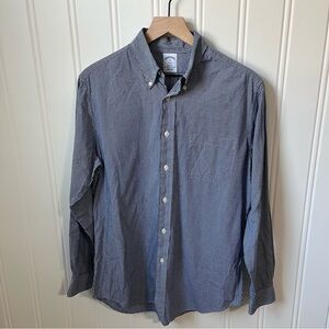 Brooks Brothers 1818 Regent Original Polo Shirt Navy White Gingham Men’s M